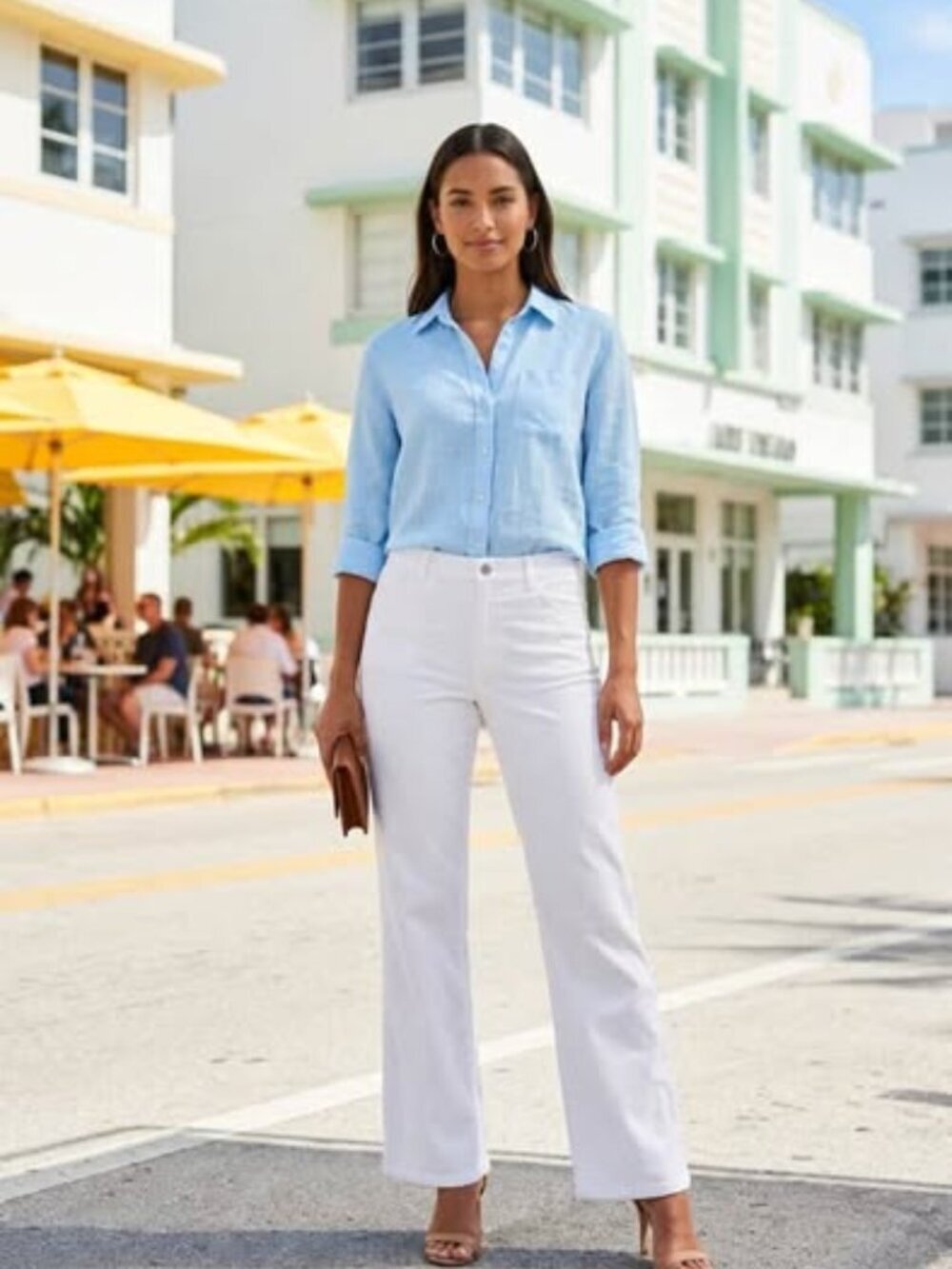 Ann Taylor Loft Casual Corner Petite Stretch White Corduroy Pants Women's 10P